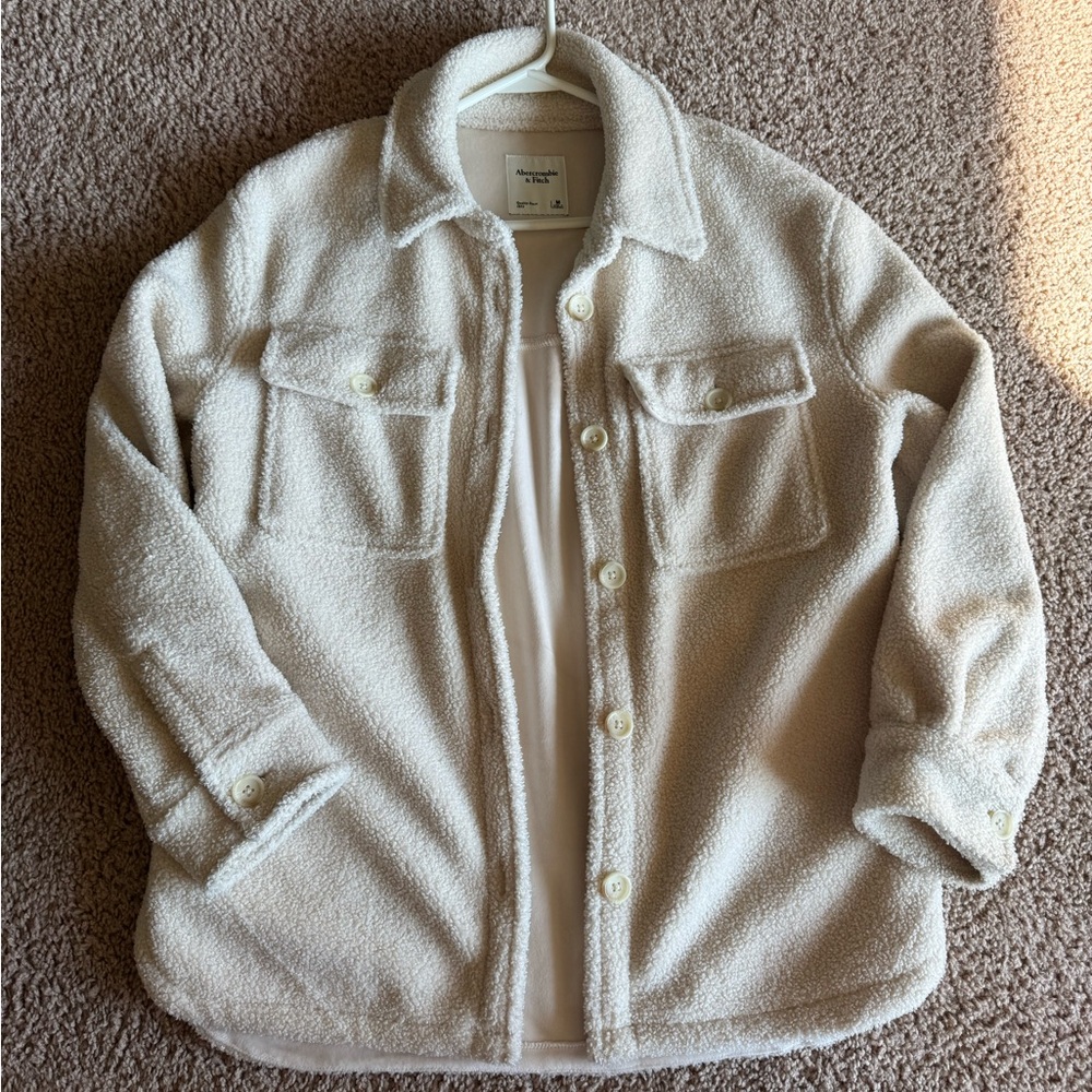 Abercrombie & Fitch Off-White Sherpa Jacket